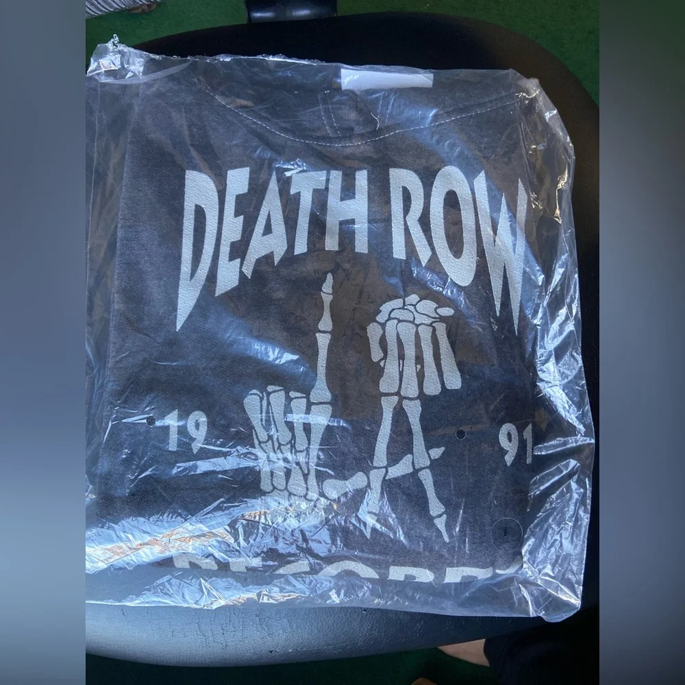 NWT Death Row Records hoodie dark grey unisex small - Picture 1 of 2